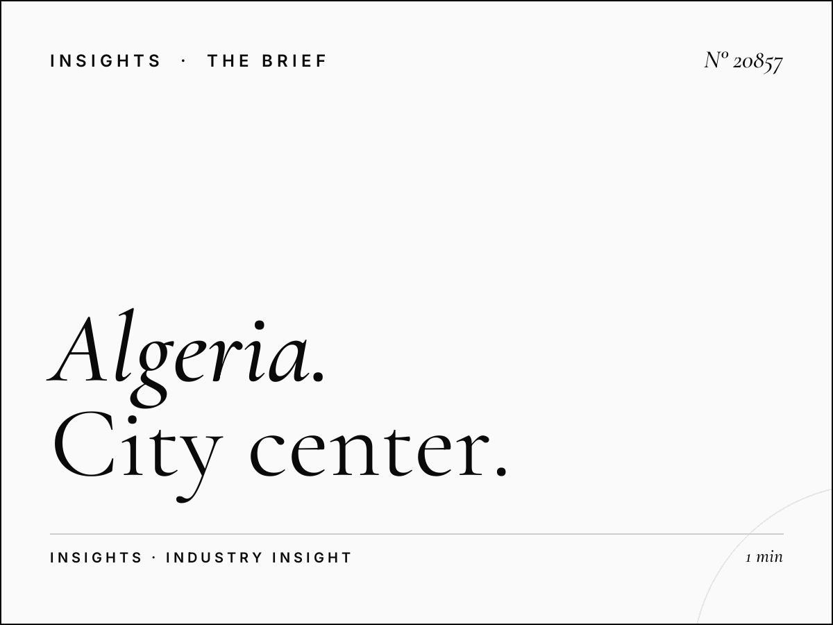 Algeria Consumer Market: City Center Tunisian Targeting