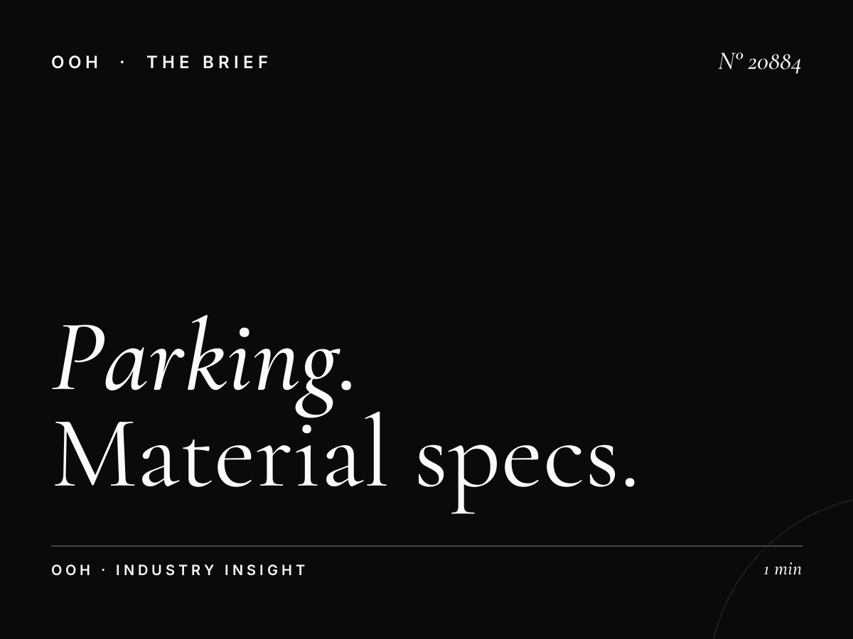 Parking City Center 2 Unipole Production: Material Specs