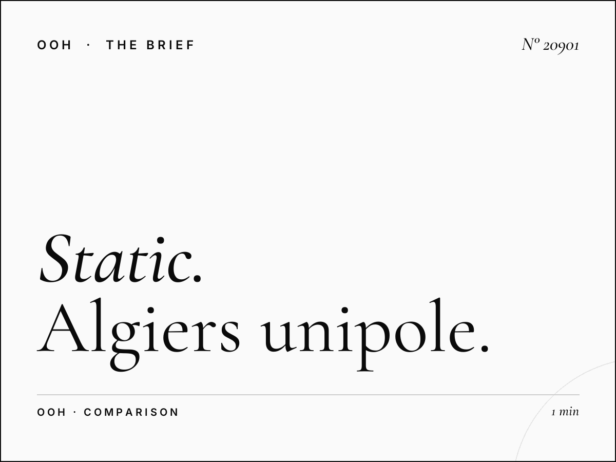 Static vs Digital: Algiers Unipole Advantages