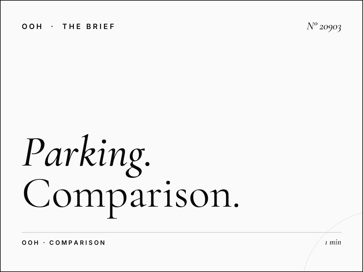 Parking City Center 2 Unipole vs Digital: Comparison