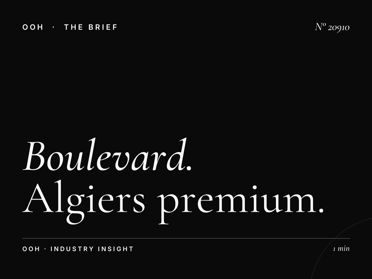 Boulevard Des Martyrs Billboard: Algiers Premium Static OOH