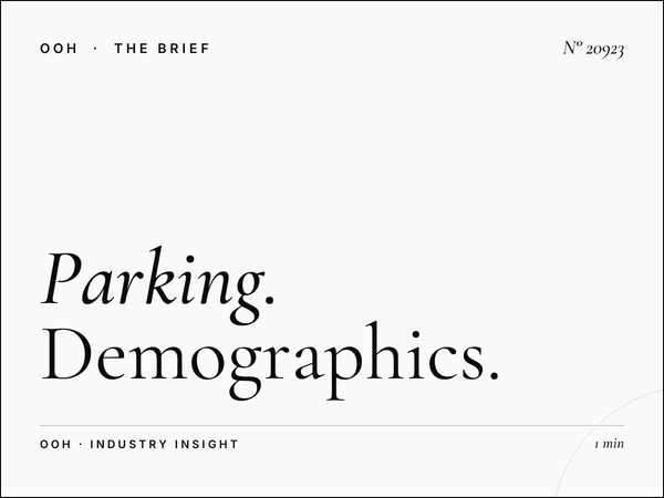 Parking City Center 2 Unipole Audience: Demographics