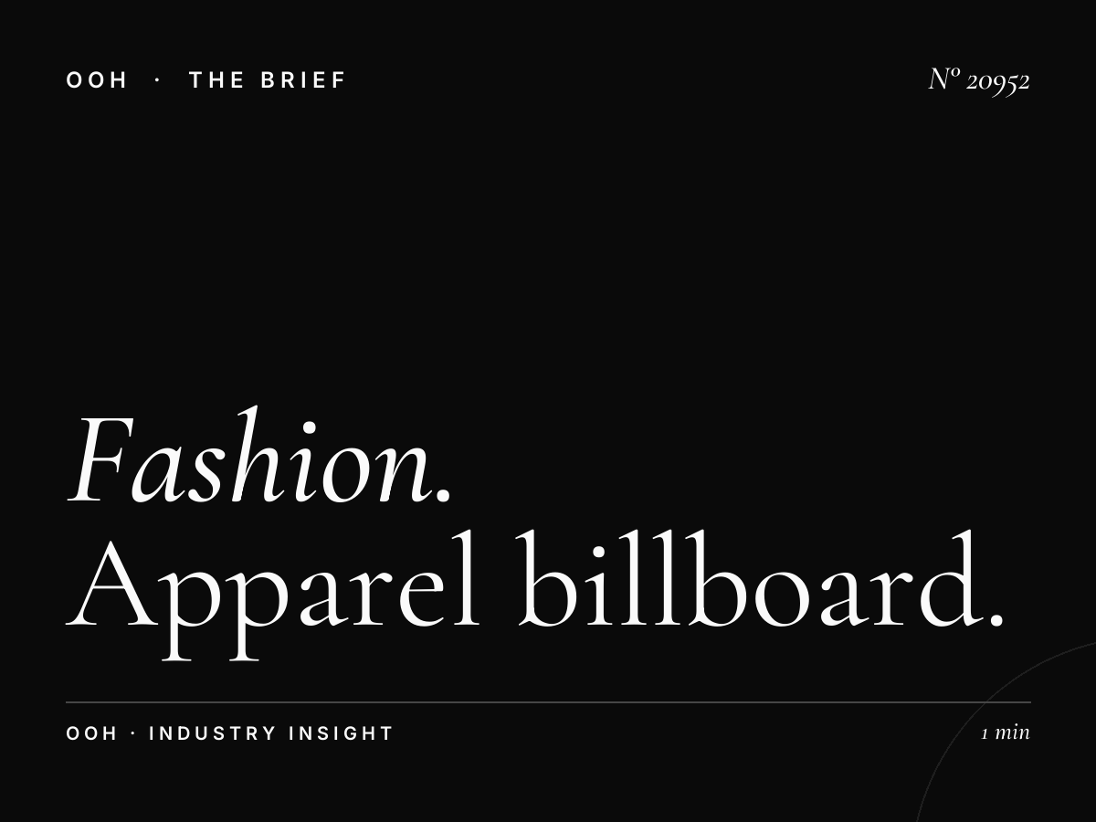 Fashion Brands Boulevard Des Martyrs: Apparel Billboard