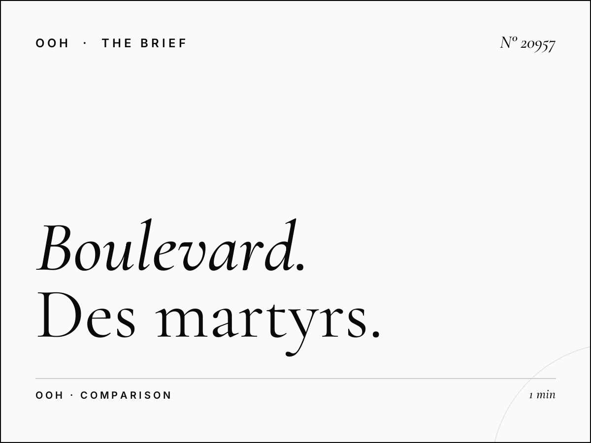 Boulevard vs Highway: Des Martyrs Billboard Advantages