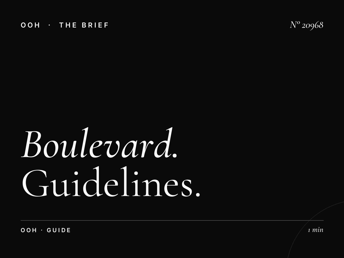 Boulevard Des Martyrs Static Billboard Design: Guidelines