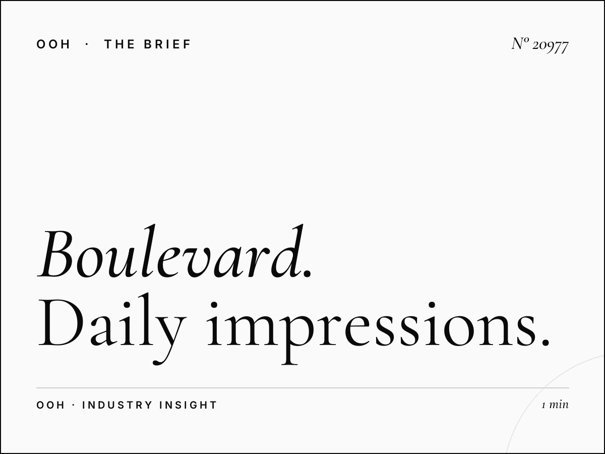 Boulevard Des Martyrs Static Billboard Reach: Daily Impressions