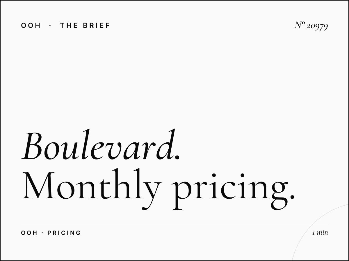 Boulevard Des Martyrs Billboard Rates: Monthly Pricing