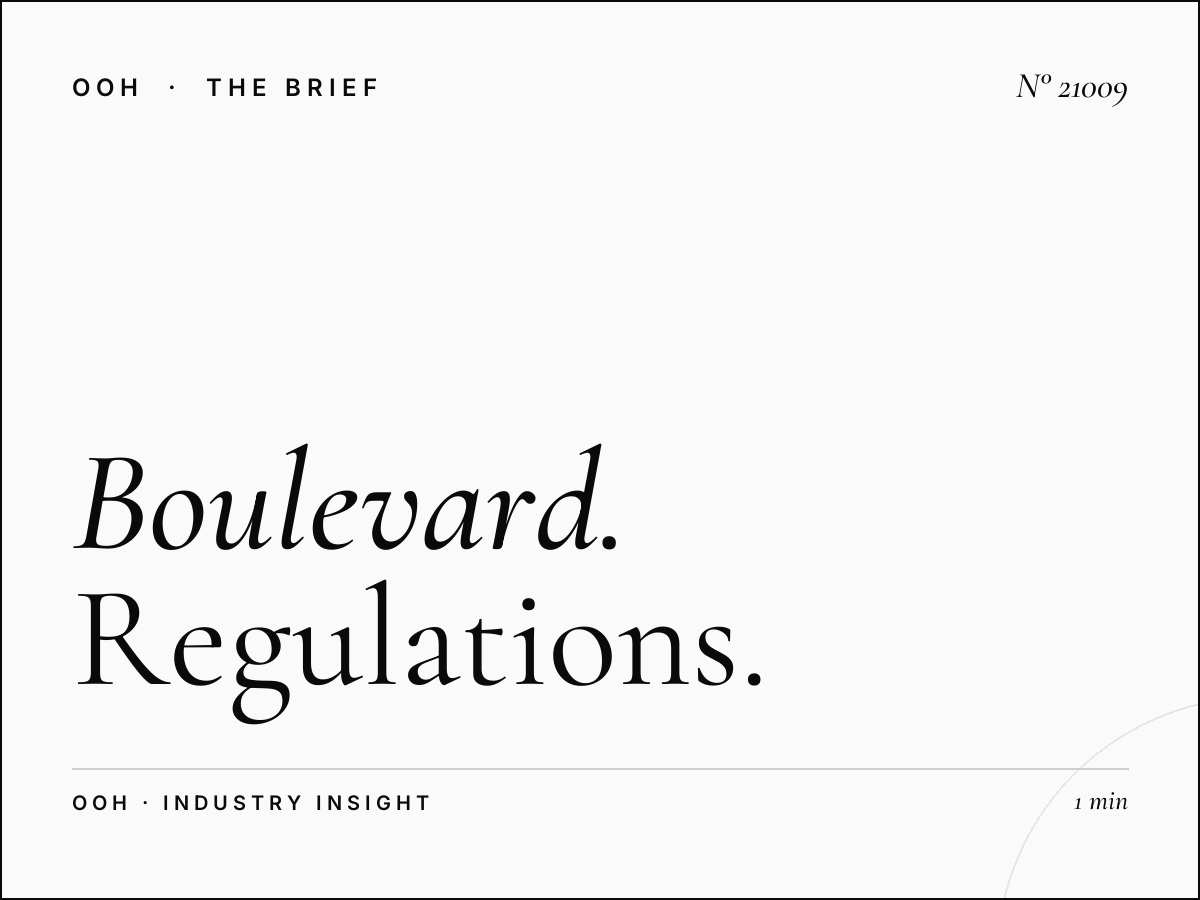Boulevard Des Martyrs Static Billboard Permits: Regulations