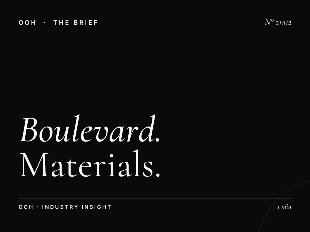 Boulevard Des Martyrs Static Billboard Production: Materials That Define Urban Advertising Excellence