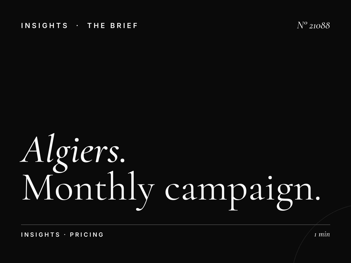 Algiers Digital Constellation Rates: Monthly Campaign Pricing