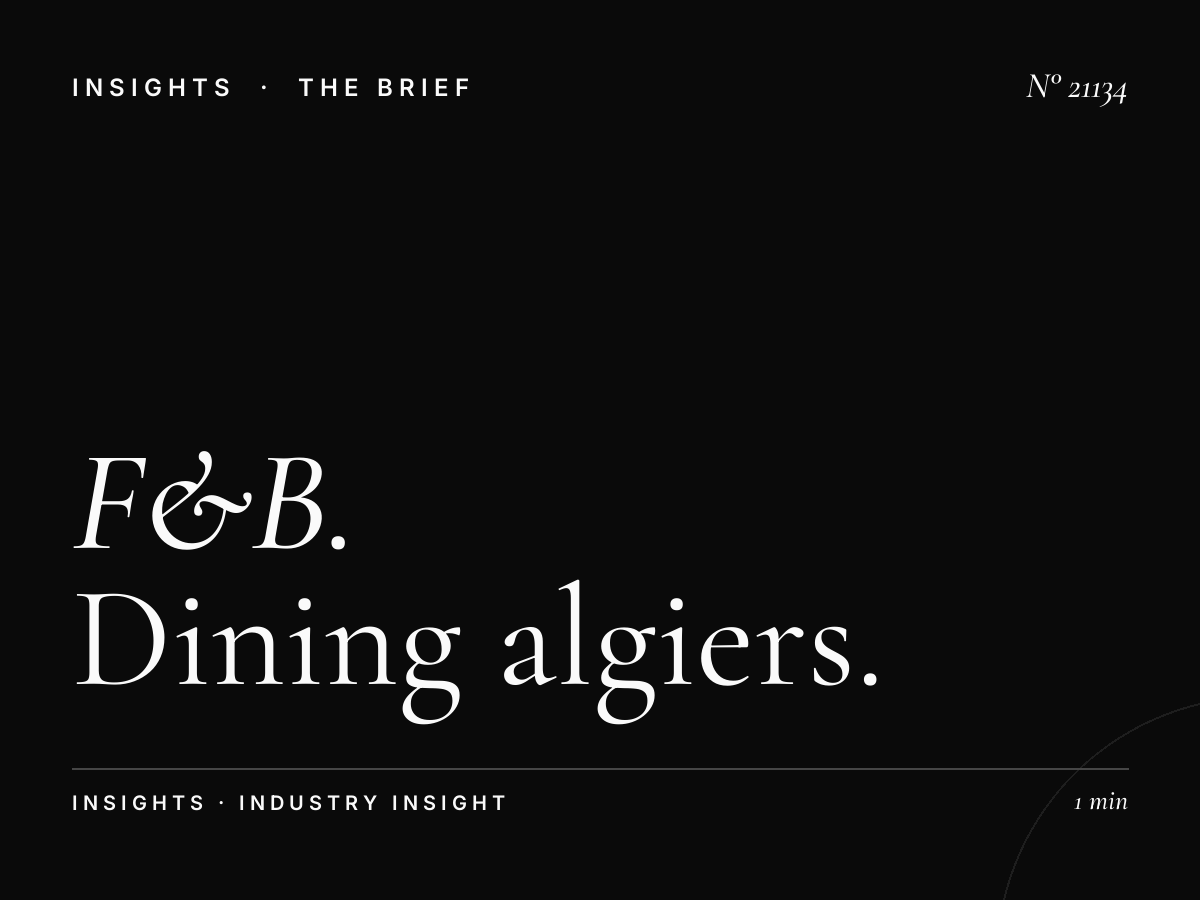 F&B Restaurants Digital Constellation: Dining Algiers LED