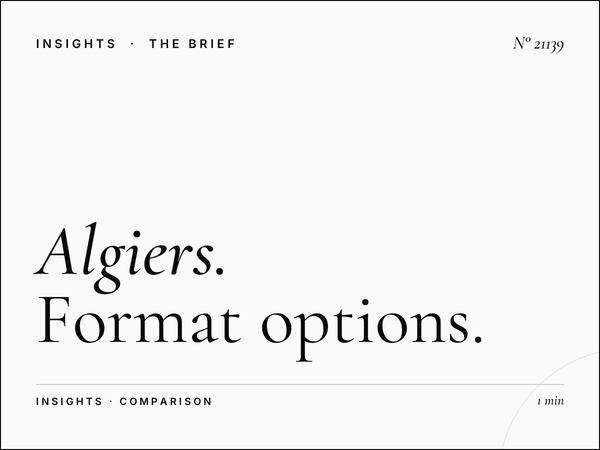 Algiers Digital Constellation vs Traditional: Format Options