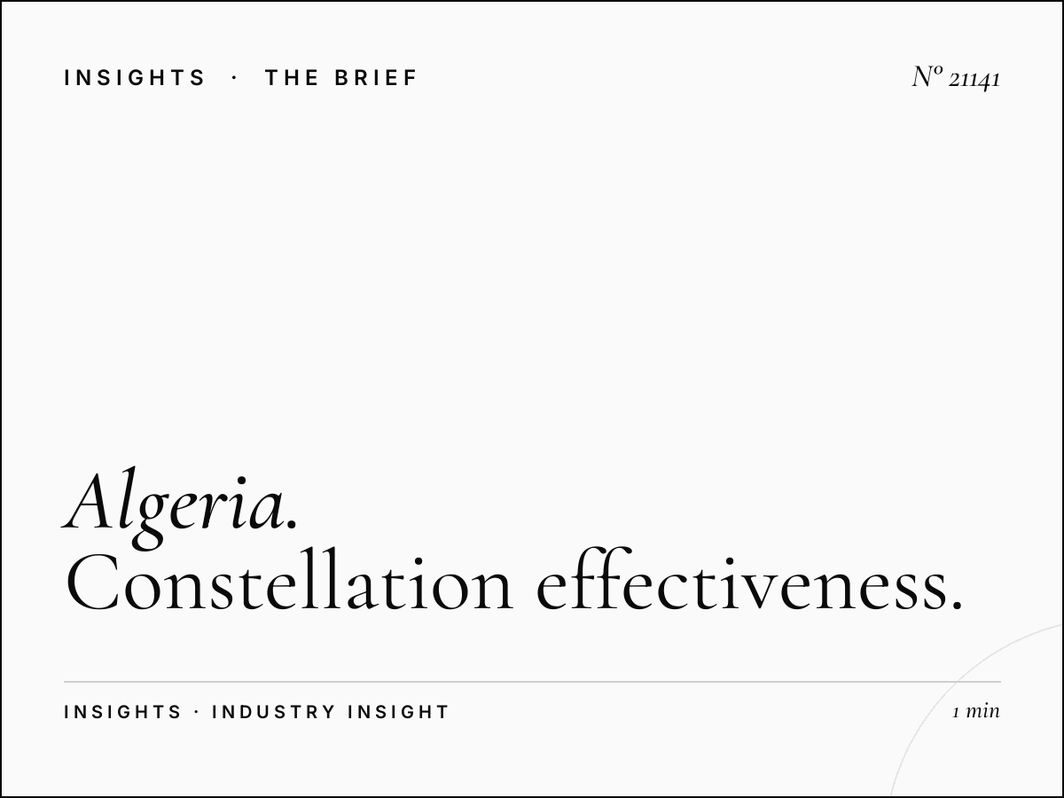Algeria LED Network Visibility: Constellation Effectiveness