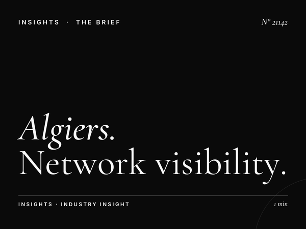Algiers Digital Constellation Impact: Network Visibility
