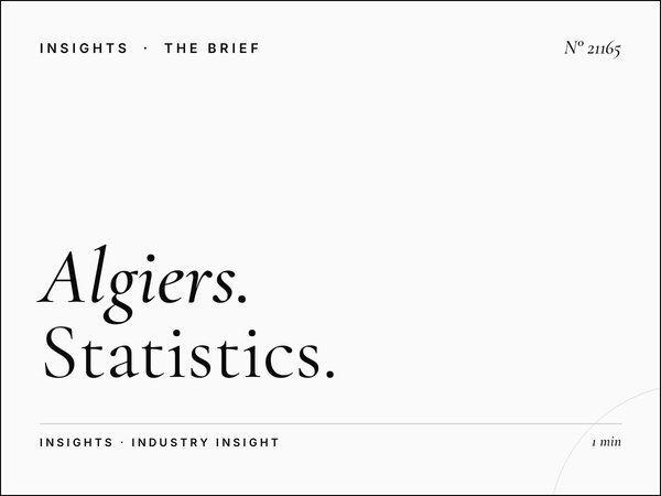 Algiers Digital Constellation Commuter Flow: Statistics