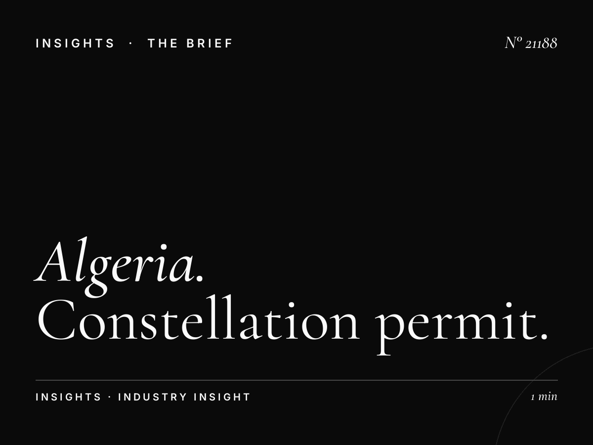 Algeria LED Network Regulations: Constellation Permit