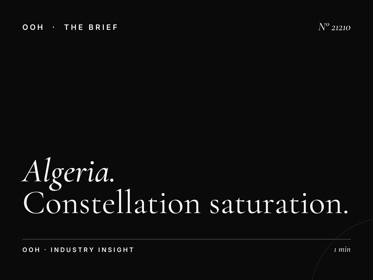 Algeria Digital OOH Network: Constellation Saturation
