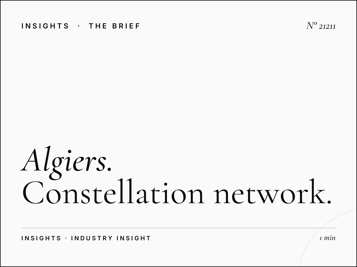 Algiers City-Wide LED: Constellation Network Coverage