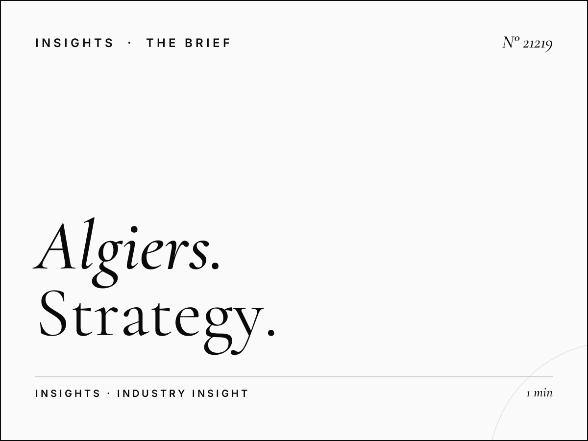 Algiers Digital Constellation New Product: Strategy