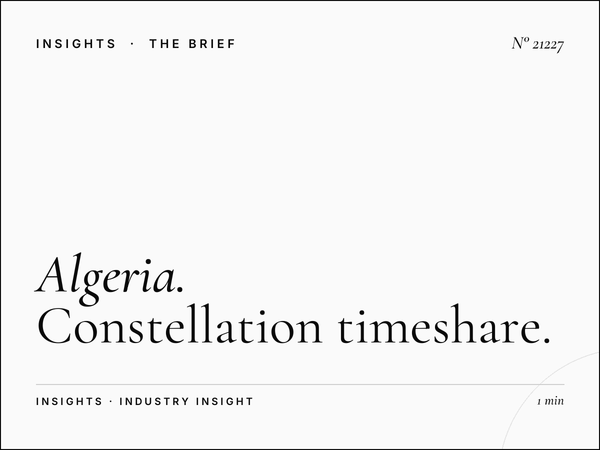Algeria LED Network Rotation: Constellation Timeshare