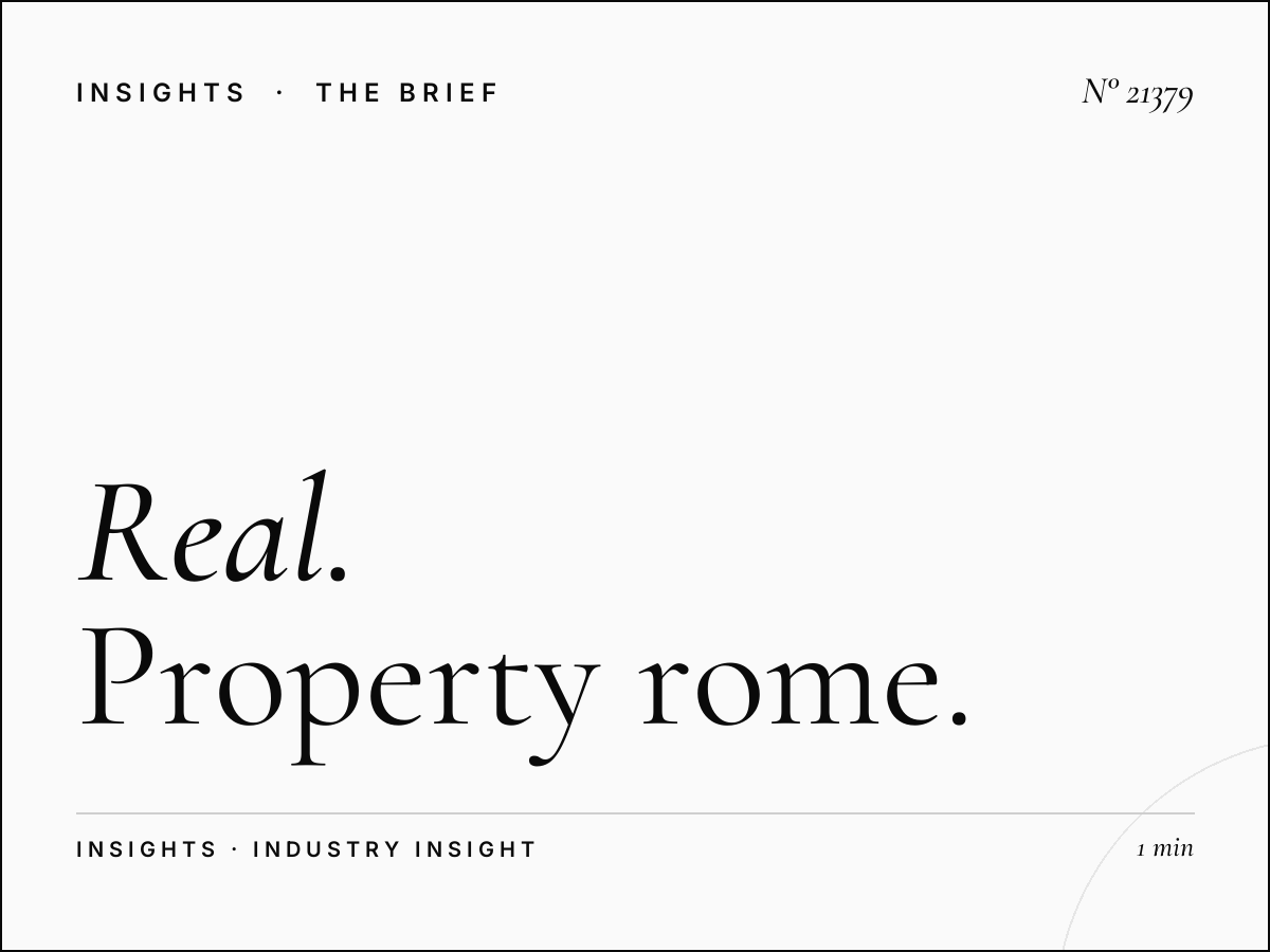 Real Estate Via Tiburtina LED: Property Rome Marketing