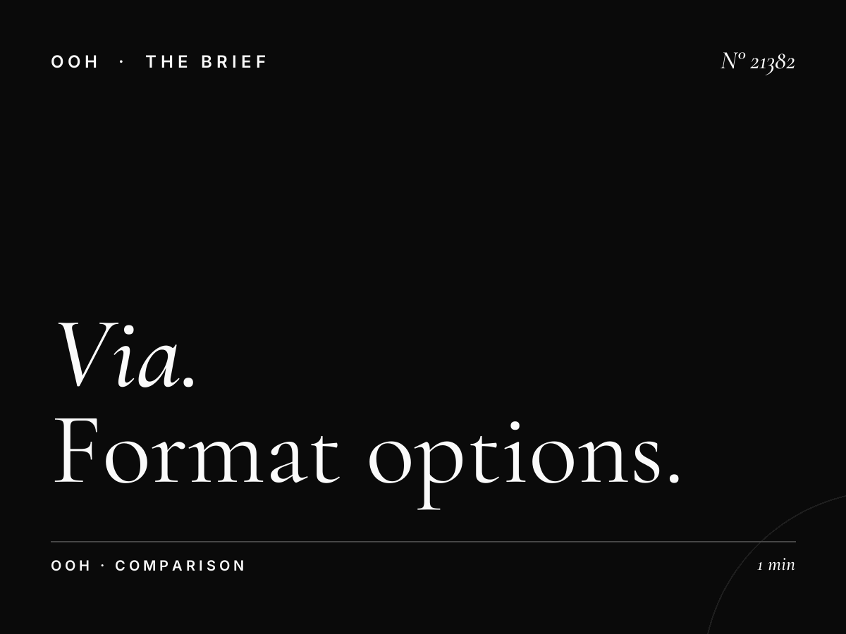 Via Tiburtina LED vs Billboard Rome: Format Options