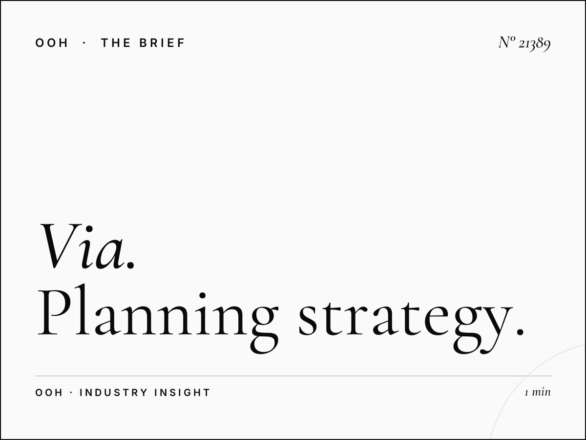 Via Tiburtina LED Wallbanner Campaign: Planning Strategy
