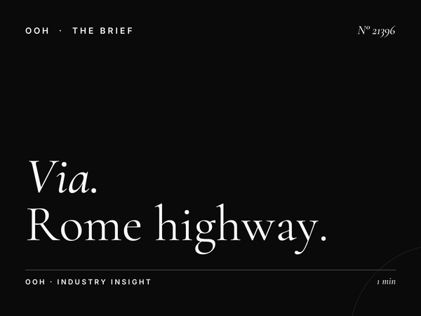 Via Tiburtina LED Wallbanner Placement: Rome Highway Location
