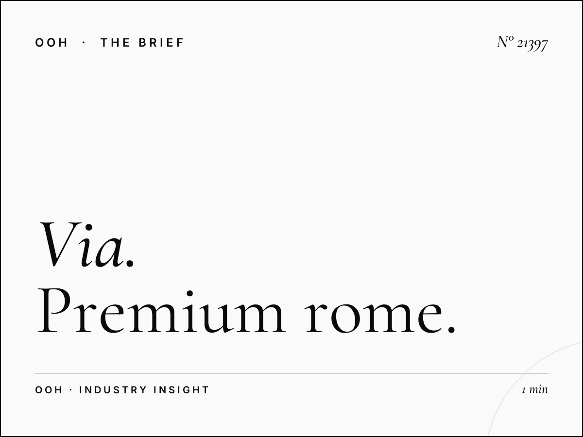 Via Tiburtina LED Wallbanner Site: Premium Rome LED Spot