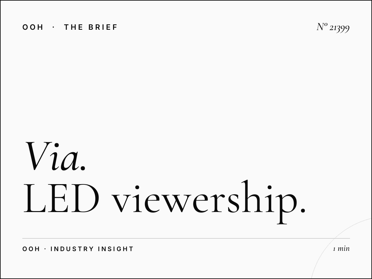 Via Tiburtina LED Wallbanner Traffic: LED Viewership