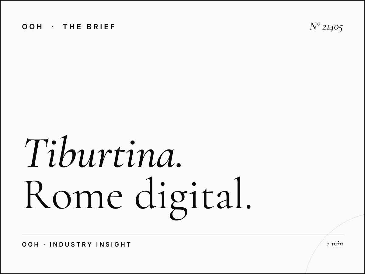 Tiburtina LED Wallbanner Italy: Rome Digital Wall Marketing
