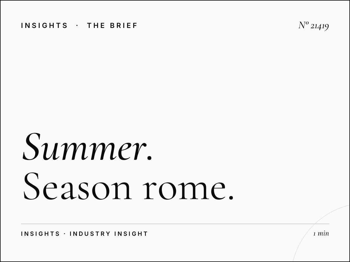 Summer Via Tiburtina LED: Season Rome LED Campaign