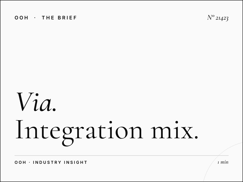 Via Tiburtina LED Wallbanner Marketing: Integration Mix