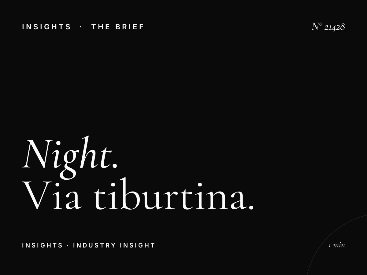 Night Rome LED: Via Tiburtina After-Dark