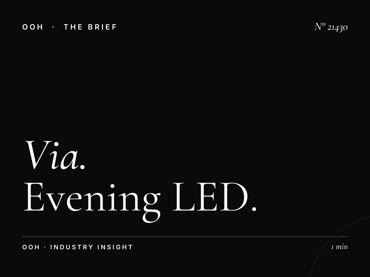 Via Tiburtina LED Wallbanner Night: Evening LED Advertising