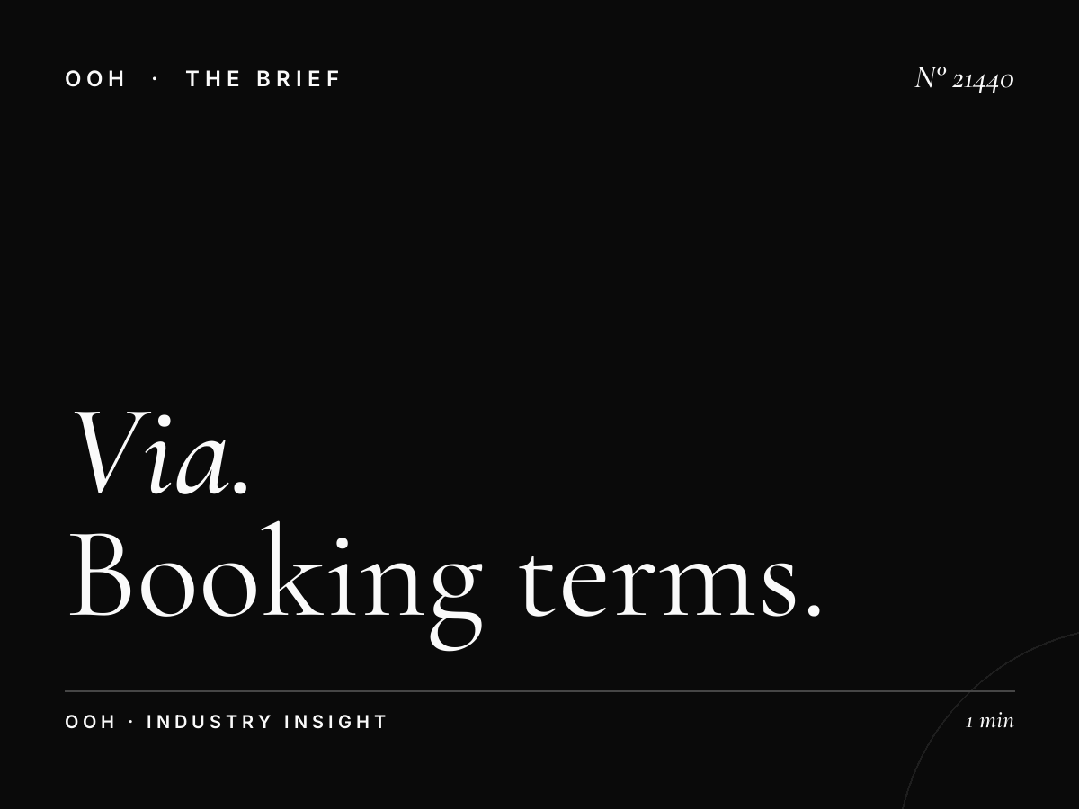 Via Tiburtina LED Wallbanner Contracts: Booking Terms