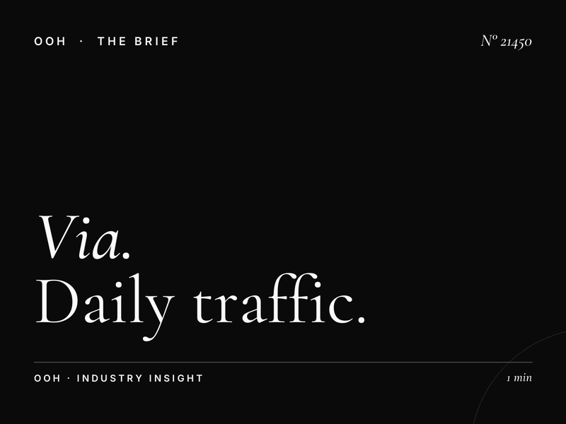Via Aurelia LED Wallbanner Reach: Daily Traffic Impressions