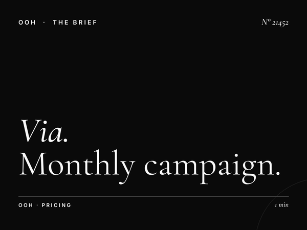 Via Aurelia LED Wallbanner Rates: Monthly Campaign Pricing