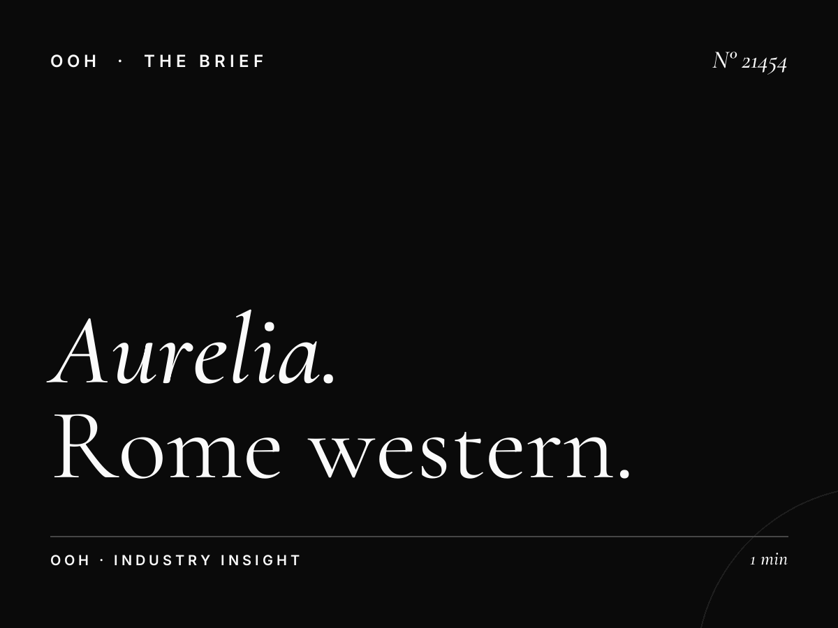 Aurelia LED Wallbanner Italy: Rome Western Road Marketing