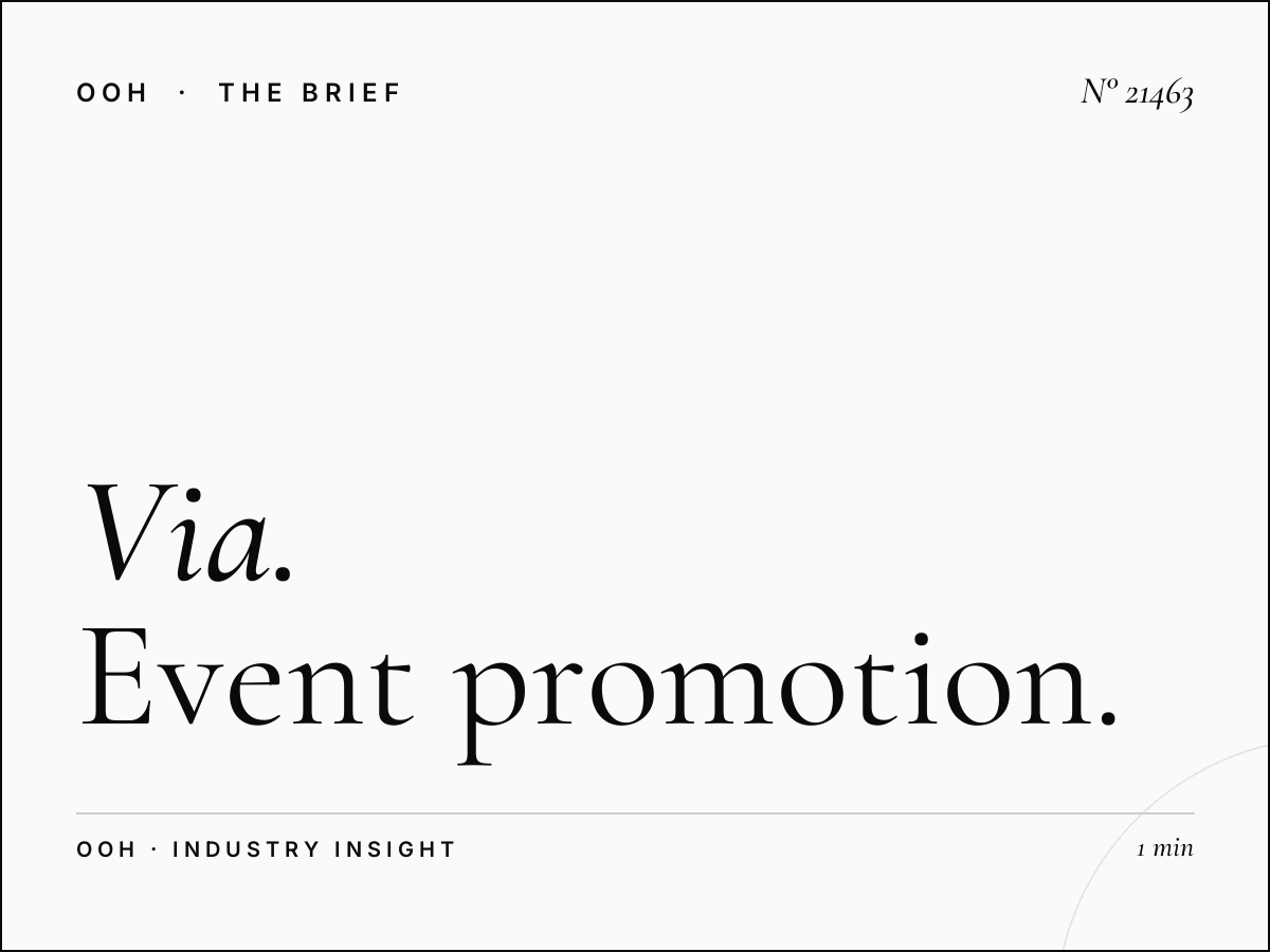 Via Tiburtina LED Wallbanner Event: Event Promotion