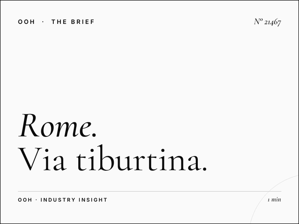 Rome LED Commuters: Via Tiburtina Wallbanner Targeting