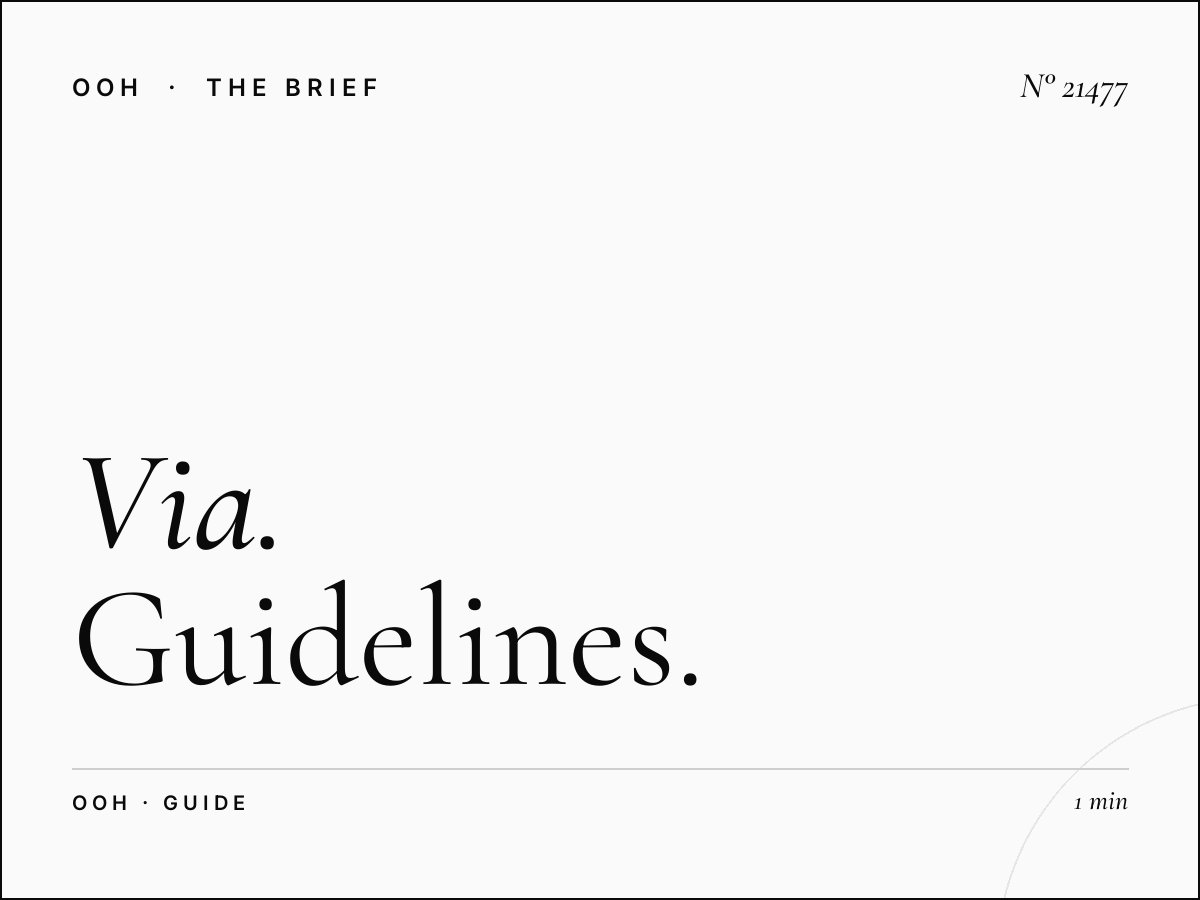 Via Tiburtina LED Wallbanner Message Strategy: Guidelines