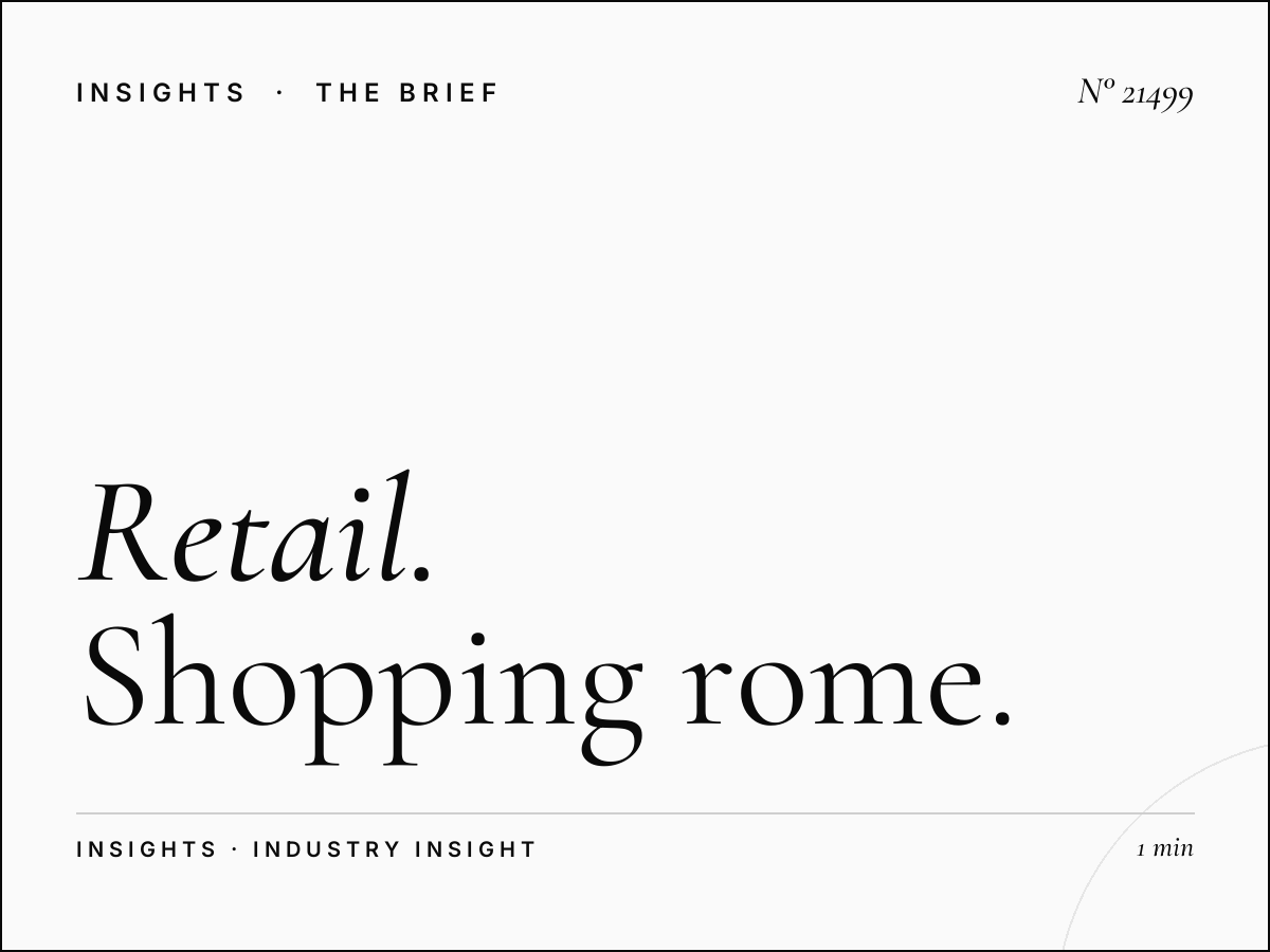 Retail Brands Via Aurelia LED: Shopping Rome Advertising