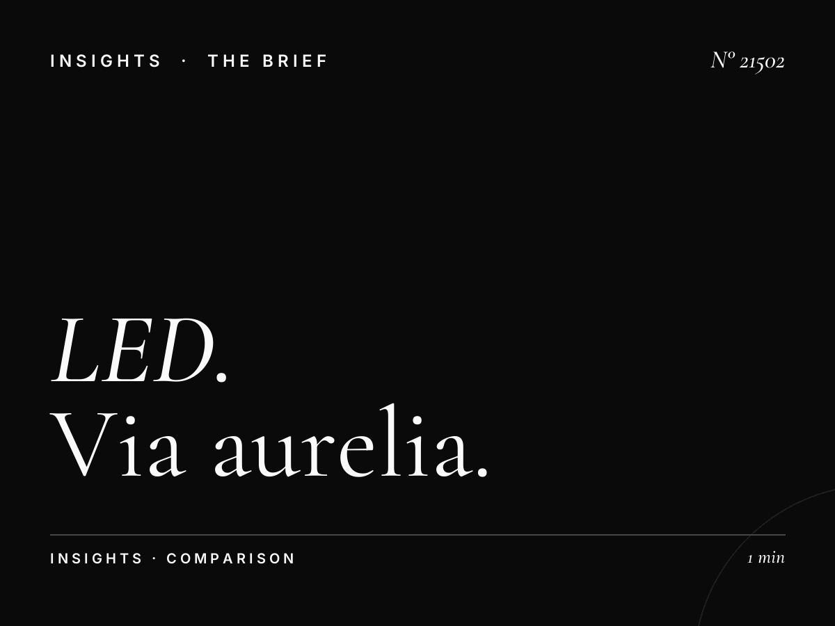 LED vs Traditional: Via Aurelia Advantages Rome