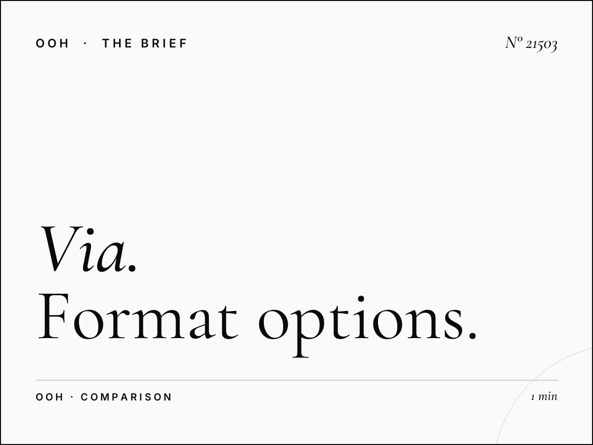 Via Aurelia LED vs Billboard Rome: Format Options