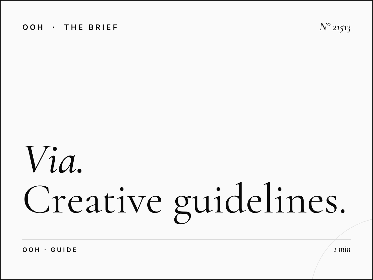 Via Aurelia LED Wallbanner Design: Creative Guidelines