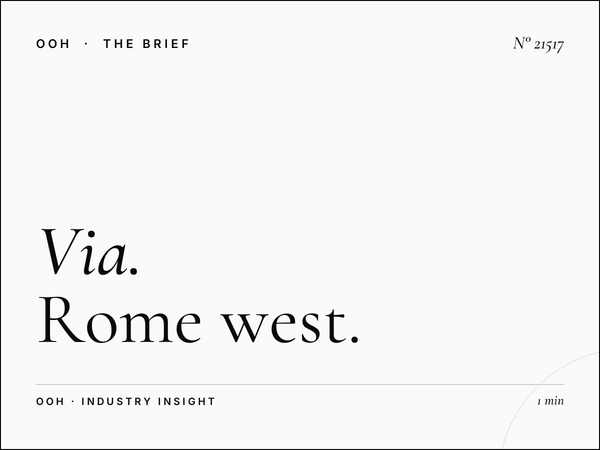 Via Aurelia LED Wallbanner Placement: Rome West Location