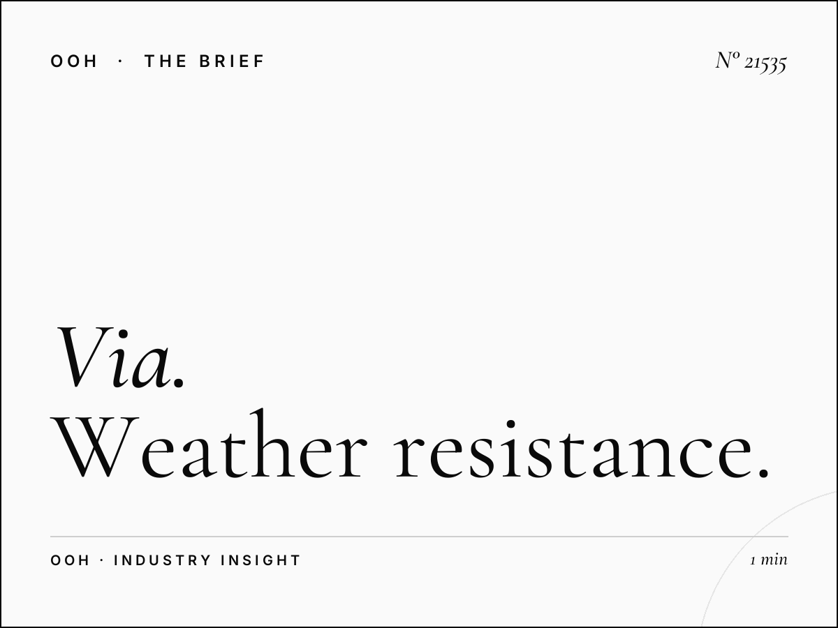 Via Aurelia LED Wallbanner Durability: Weather Resistance
