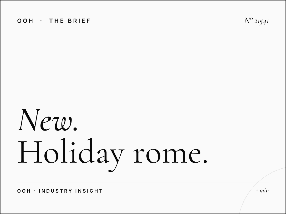 New Year Via Aurelia LED Wallbanner: Holiday Rome LED