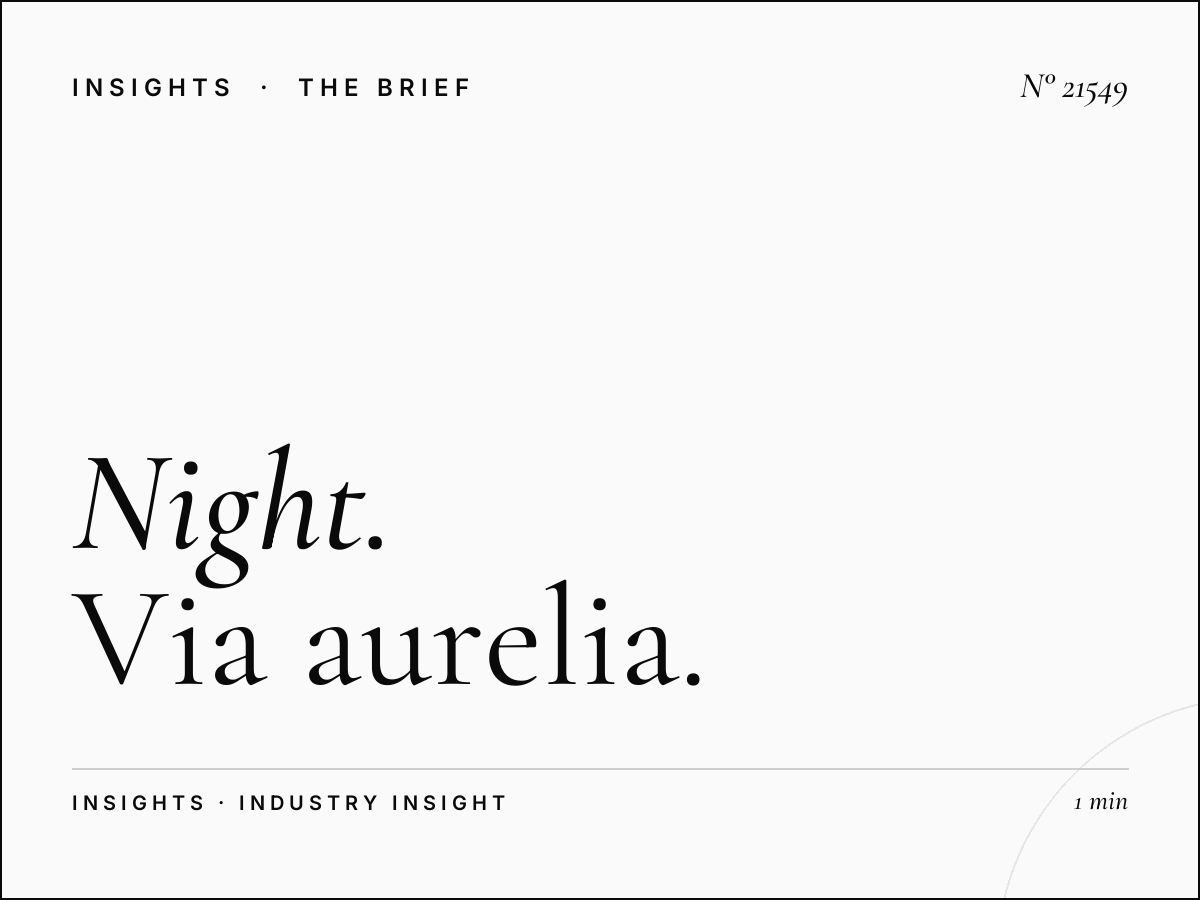 Night Rome West LED: Via Aurelia After-Dark